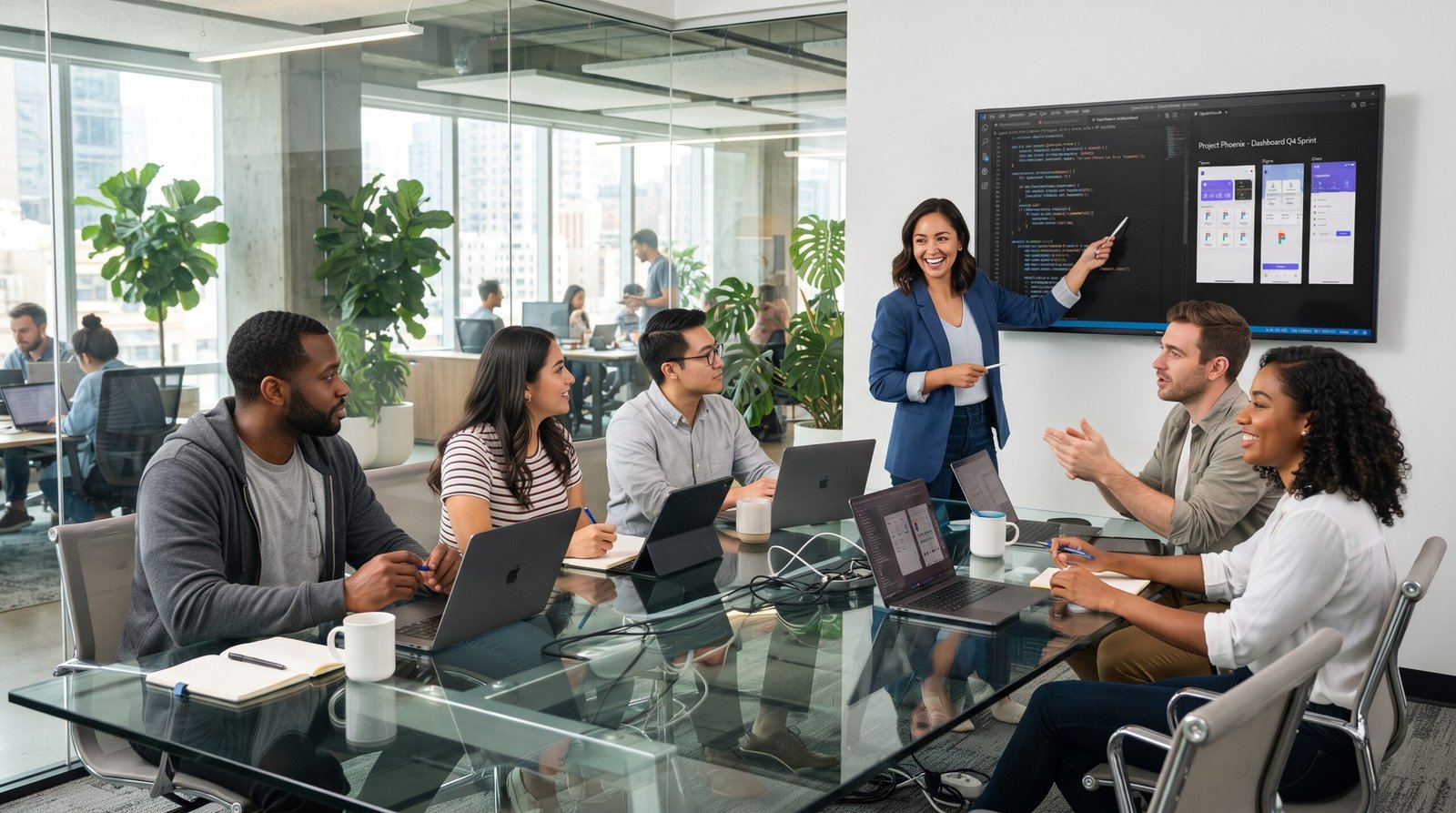 Zyvoratech team collaborating in a project discussion
